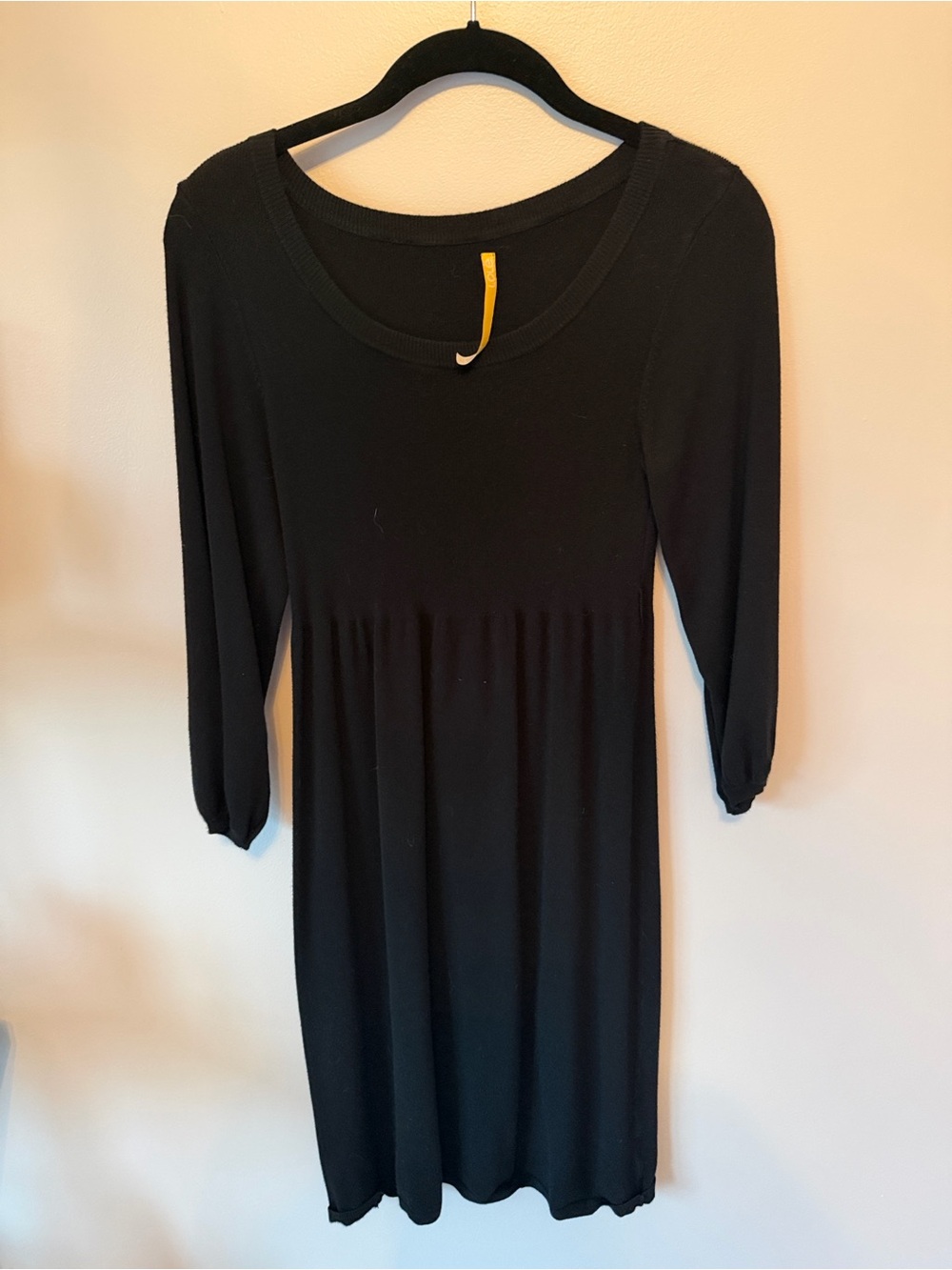 Lole Black Long-Sleeve Empire Knit Dress